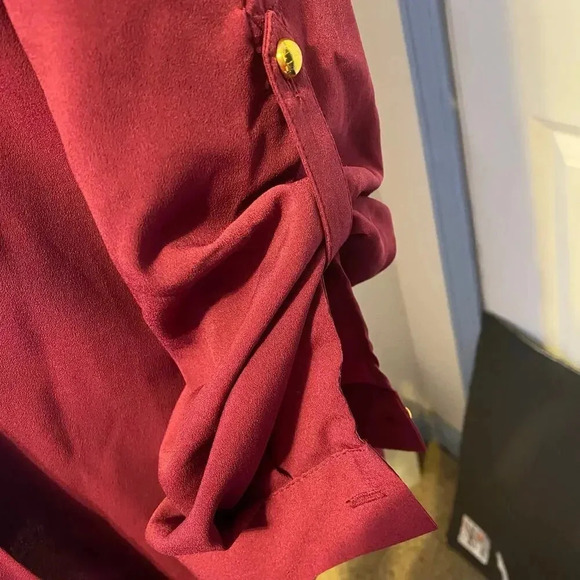 Jessica Simpson Purple Wrap Front Long Sleeve Summer Top Blouse Women Plus 1X - Picture 5 of 6